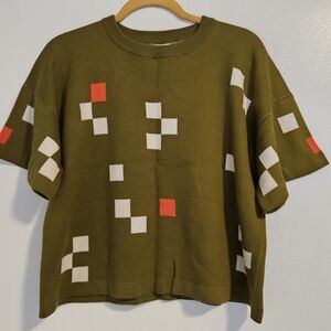 The Endery albers short sleeve sweater tee M/L